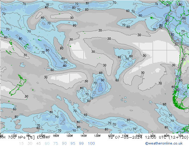 RV 700 hPa ECMWF di 07.05.2024 12 UTC