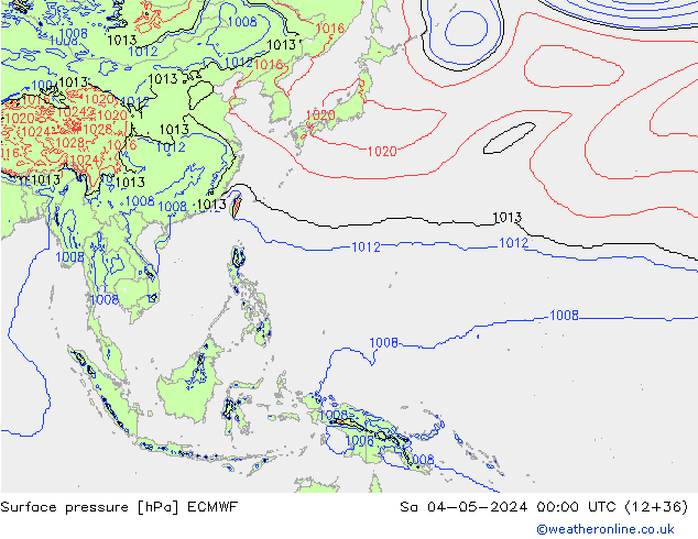 Yer basıncı ECMWF Cts 04.05.2024 00 UTC