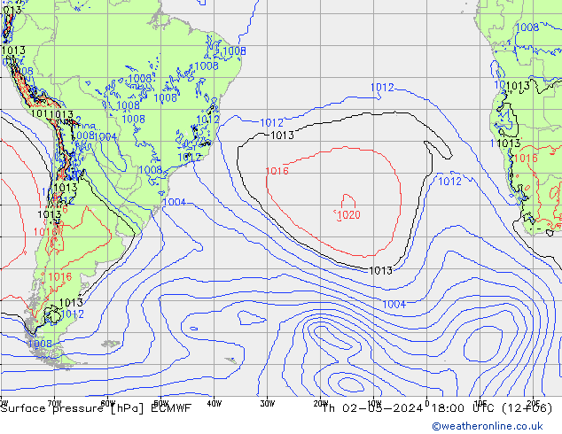 Surface pressure ECMWF Th 02.05.2024 18 UTC