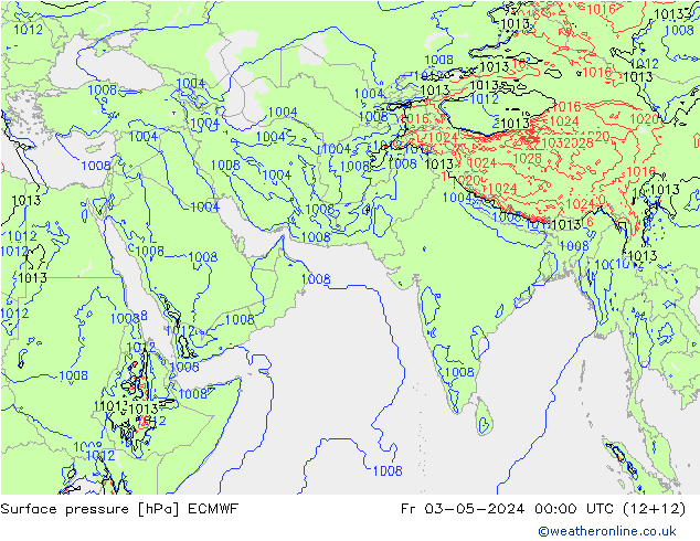 pression de l'air ECMWF ven 03.05.2024 00 UTC