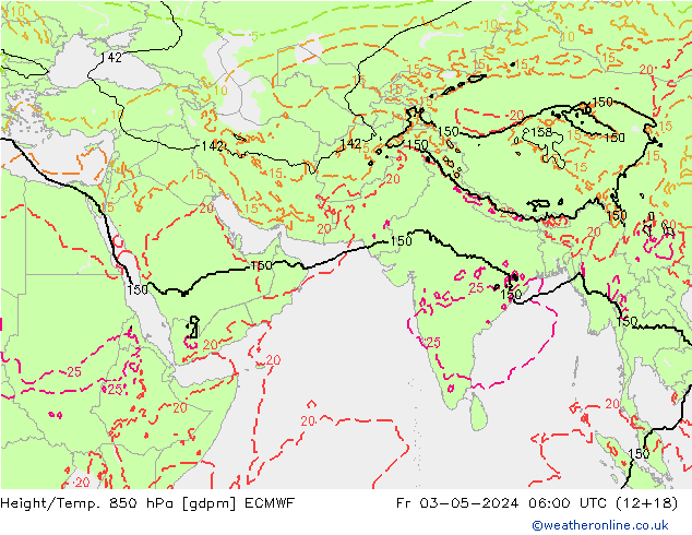 Height/Temp. 850 hPa ECMWF Fr 03.05.2024 06 UTC