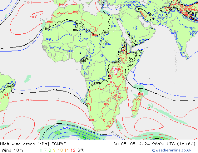 High wind areas ECMWF dim 05.05.2024 06 UTC