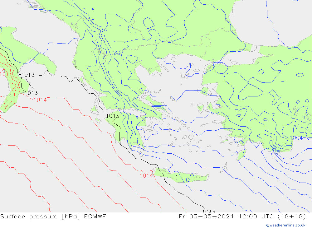 Surface pressure ECMWF Fr 03.05.2024 12 UTC