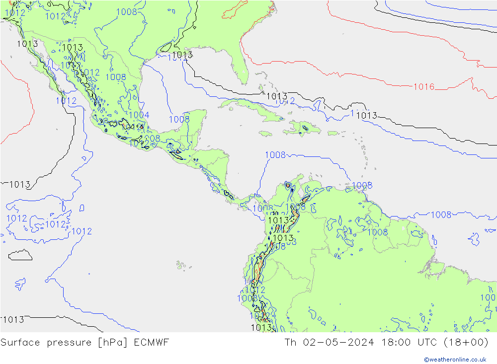 pression de l'air ECMWF jeu 02.05.2024 18 UTC