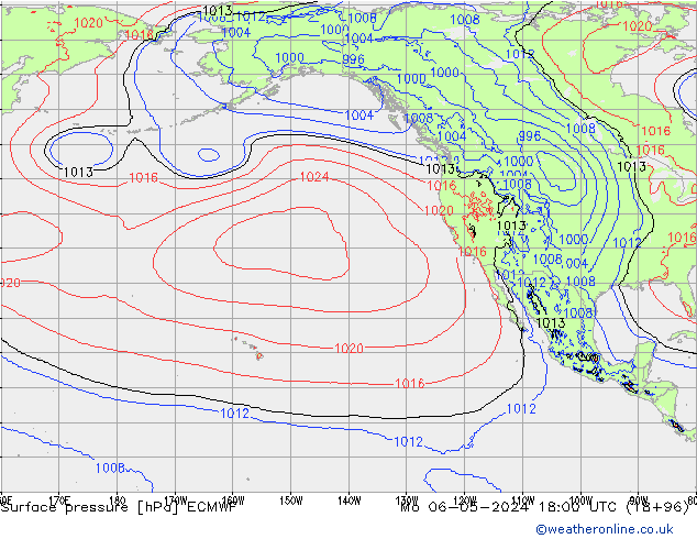 pression de l'air ECMWF lun 06.05.2024 18 UTC