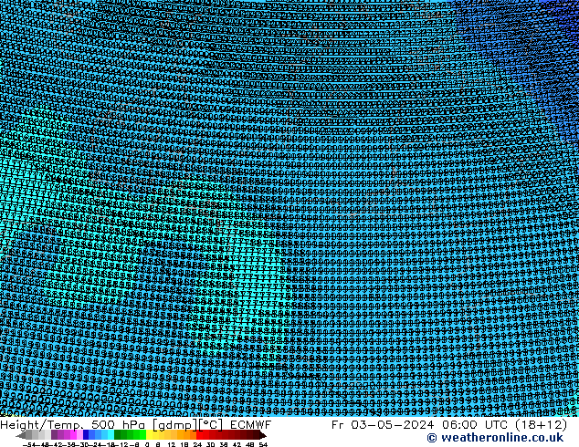 Height/Temp. 500 hPa ECMWF pt. 03.05.2024 06 UTC