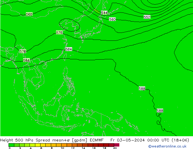 Height 500 hPa Spread ECMWF  03.05.2024 00 UTC