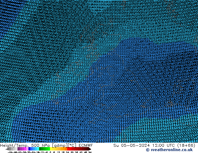 Height/Temp. 500 hPa ECMWF Dom 05.05.2024 12 UTC