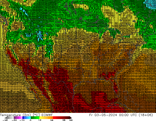 карта температуры ECMWF пт 03.05.2024 00 UTC