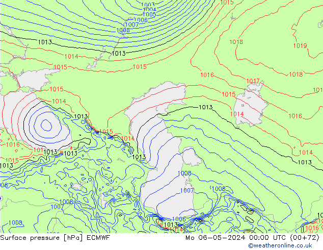 Pressione al suolo ECMWF lun 06.05.2024 00 UTC