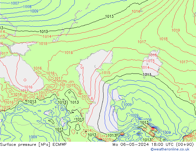 pression de l'air ECMWF lun 06.05.2024 18 UTC