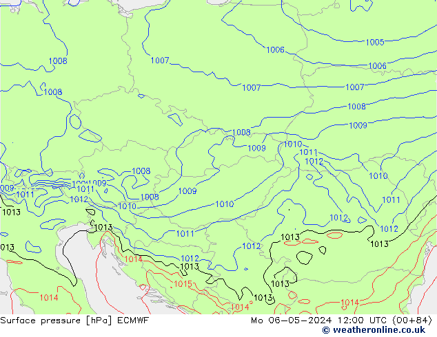 Surface pressure ECMWF Mo 06.05.2024 12 UTC