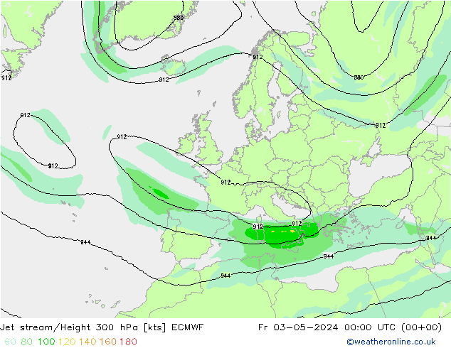 Polarjet ECMWF Fr 03.05.2024 00 UTC