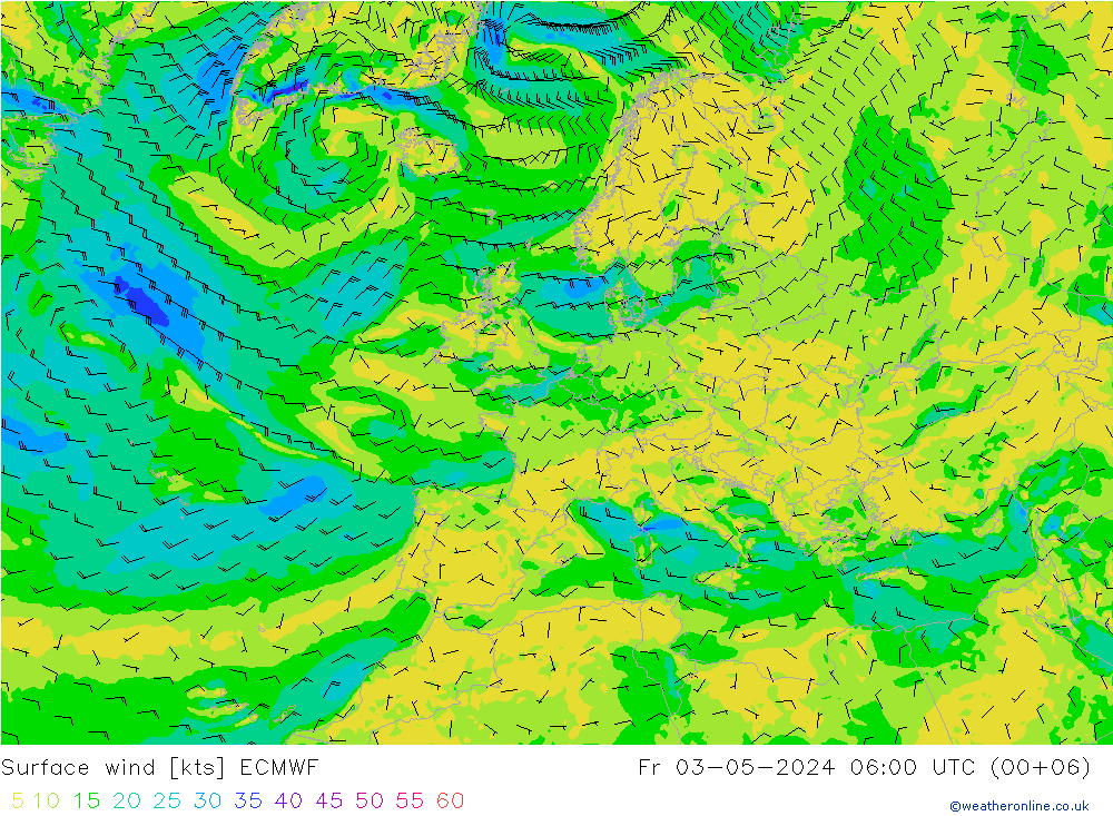 Bodenwind ECMWF Fr 03.05.2024 06 UTC