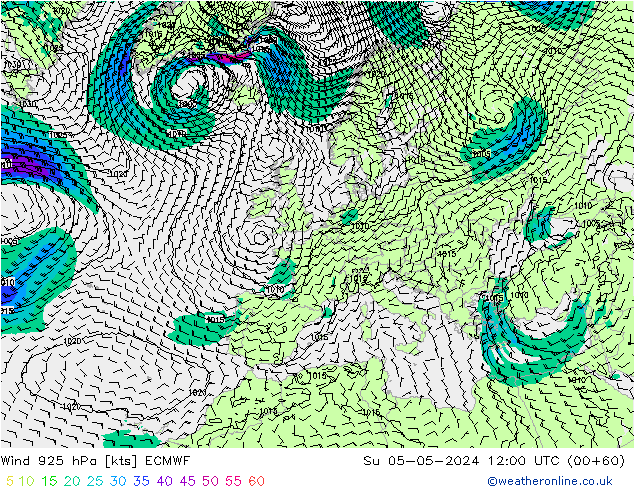Wind 925 hPa ECMWF So 05.05.2024 12 UTC