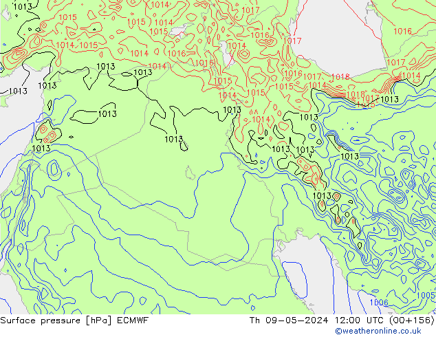 Surface pressure ECMWF Th 09.05.2024 12 UTC