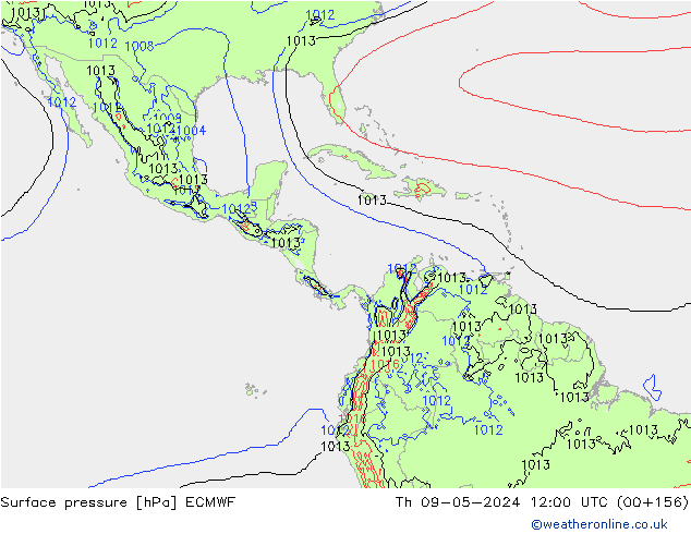 Surface pressure ECMWF Th 09.05.2024 12 UTC