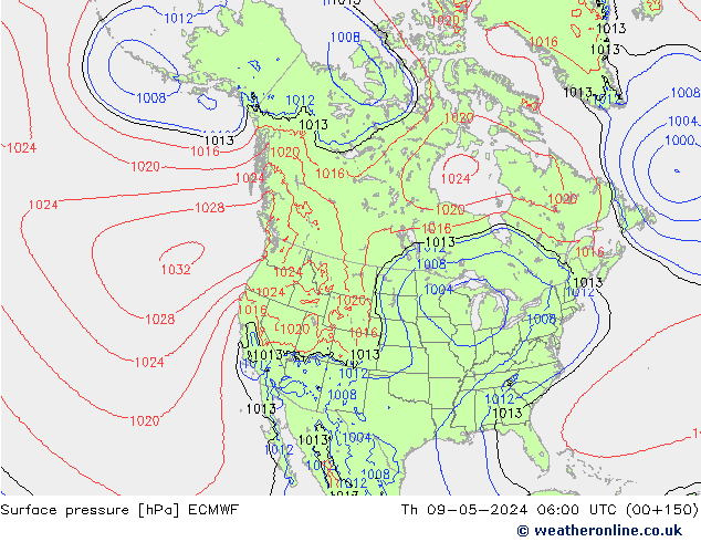 Bodendruck ECMWF Do 09.05.2024 06 UTC