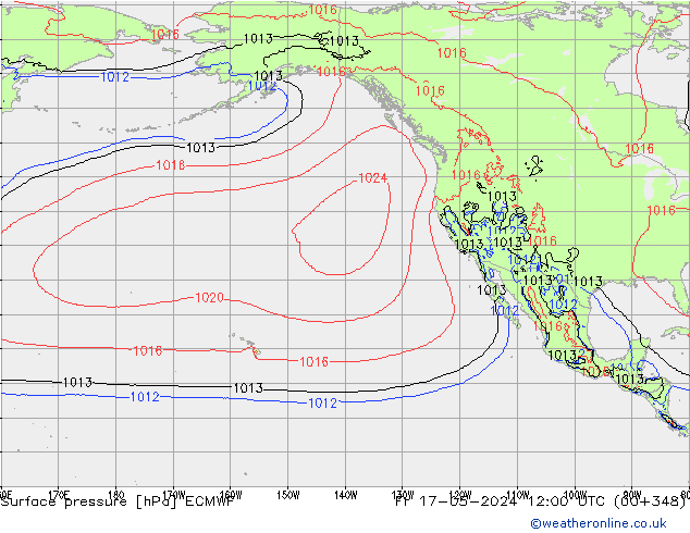 приземное давление ECMWF пт 17.05.2024 12 UTC