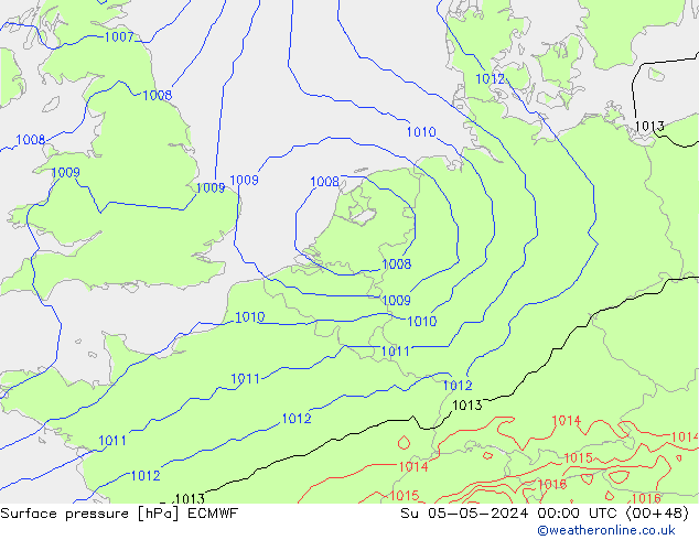 Bodendruck ECMWF So 05.05.2024 00 UTC