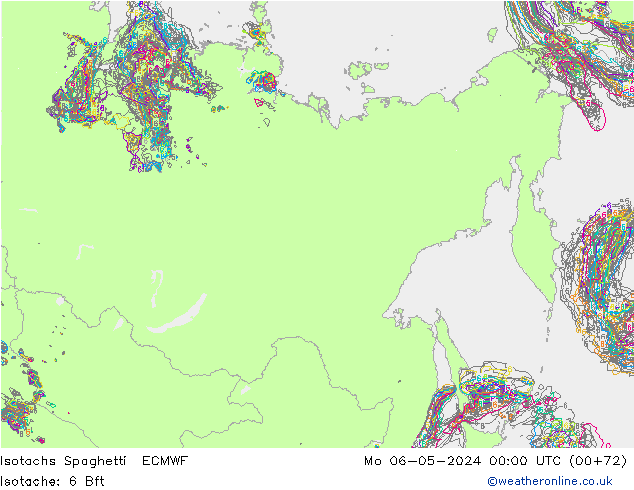 Isotachs Spaghetti ECMWF lun 06.05.2024 00 UTC