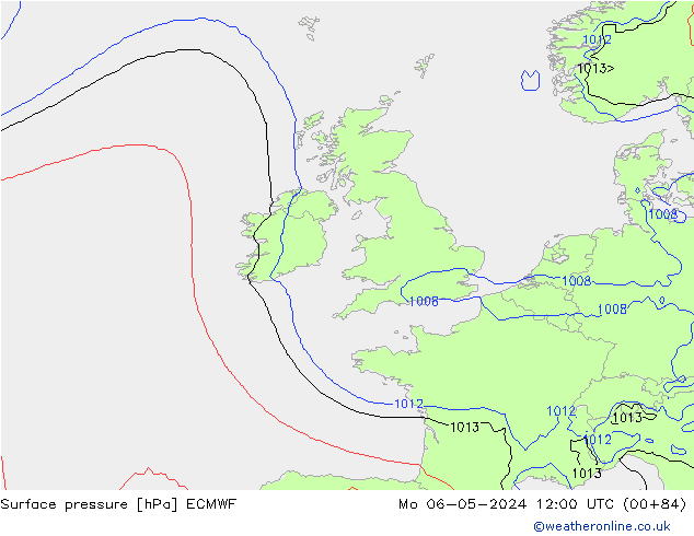 Surface pressure ECMWF Mo 06.05.2024 12 UTC