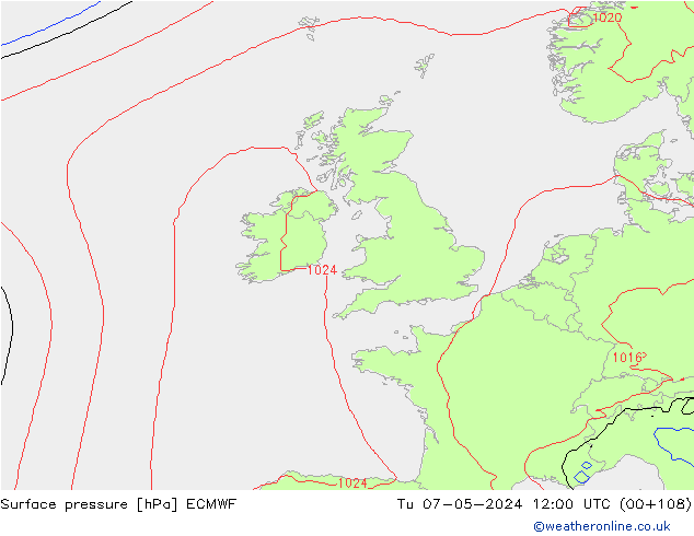 приземное давление ECMWF вт 07.05.2024 12 UTC
