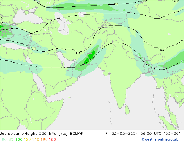 高速氣流 ECMWF 星期五 03.05.2024 06 UTC