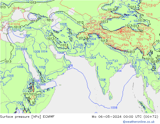 Surface pressure ECMWF Mo 06.05.2024 00 UTC