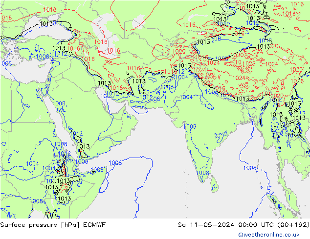 Yer basıncı ECMWF Cts 11.05.2024 00 UTC