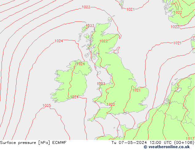 Presión superficial ECMWF mar 07.05.2024 12 UTC