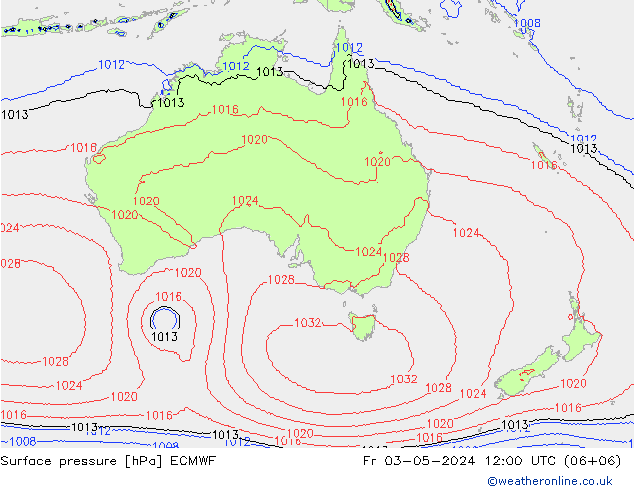 pression de l'air ECMWF ven 03.05.2024 12 UTC