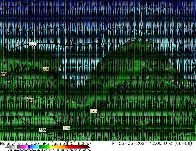 Height/Temp. 500 hPa ECMWF 星期五 03.05.2024 12 UTC