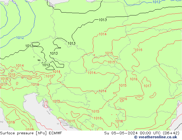 приземное давление ECMWF Вс 05.05.2024 00 UTC