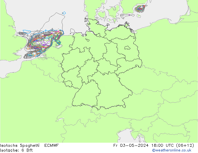 Isotachen Spaghetti ECMWF Fr 03.05.2024 18 UTC