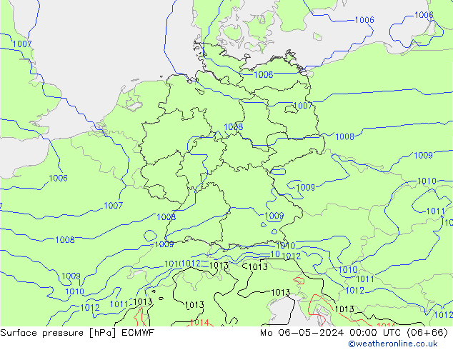 Yer basıncı ECMWF Pzt 06.05.2024 00 UTC