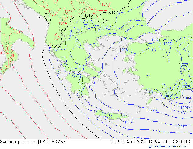 pression de l'air ECMWF sam 04.05.2024 18 UTC