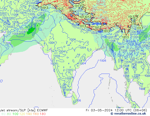 джет/приземное давление ECMWF пт 03.05.2024 12 UTC