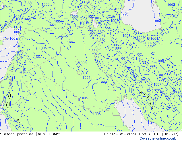 ciśnienie ECMWF pt. 03.05.2024 06 UTC