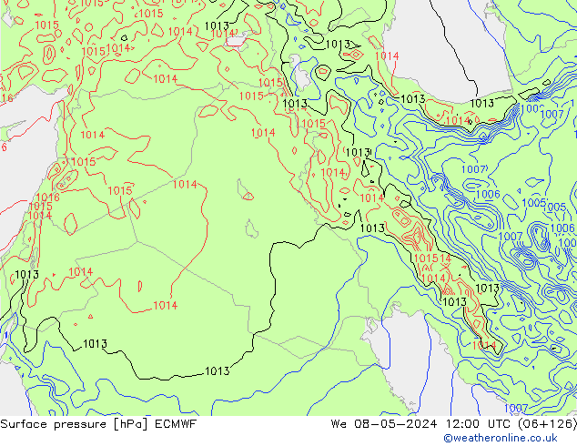 Yer basıncı ECMWF Çar 08.05.2024 12 UTC