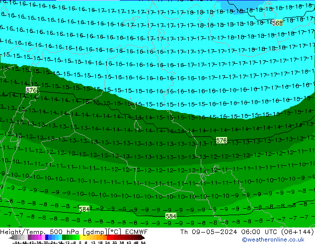 Height/Temp. 500 hPa ECMWF  09.05.2024 06 UTC