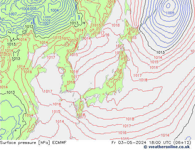 Surface pressure ECMWF Fr 03.05.2024 18 UTC