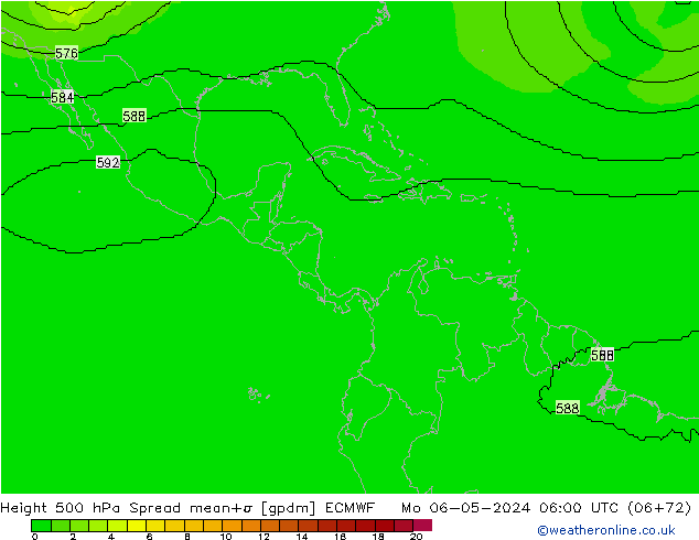 Height 500 hPa Spread ECMWF Seg 06.05.2024 06 UTC