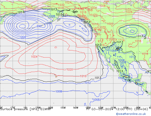 ciśnienie ECMWF pt. 03.05.2024 12 UTC