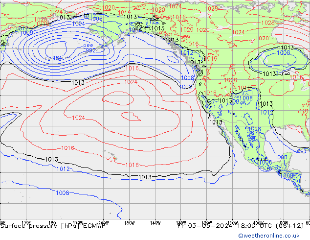 Yer basıncı ECMWF Cu 03.05.2024 18 UTC