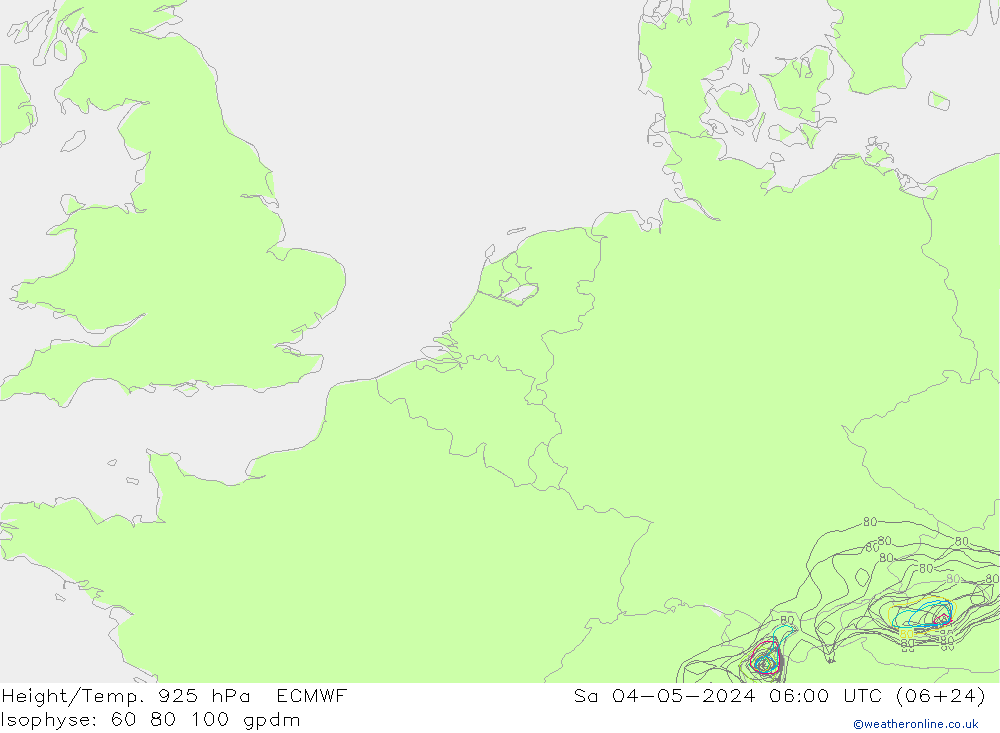 Height/Temp. 925 hPa ECMWF So 04.05.2024 06 UTC