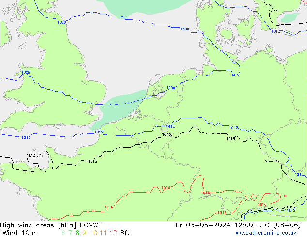High wind areas ECMWF Sex 03.05.2024 12 UTC