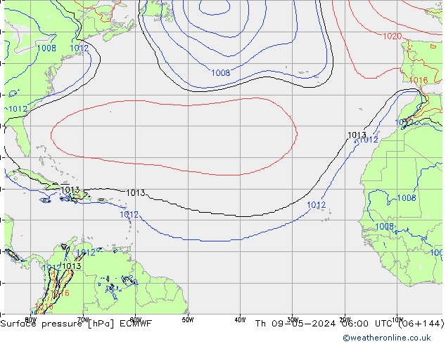 pression de l'air ECMWF jeu 09.05.2024 06 UTC
