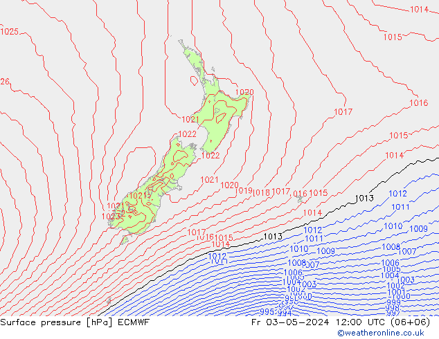 приземное давление ECMWF пт 03.05.2024 12 UTC