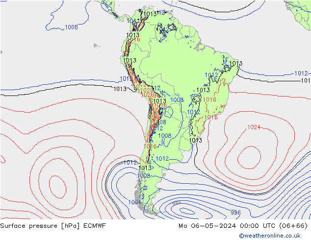 Surface pressure ECMWF Mo 06.05.2024 00 UTC